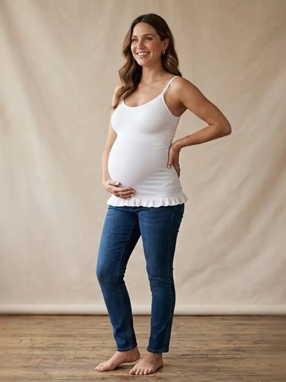 Blanqi Maternity  Sz M White Belly Support